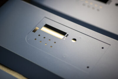 Close-up of a finished sheet metal component