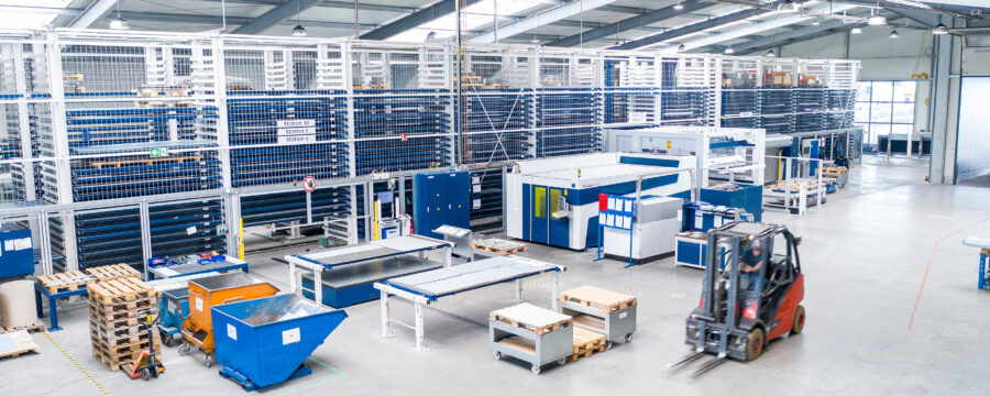Close-up of the Henke Metall Production Hall